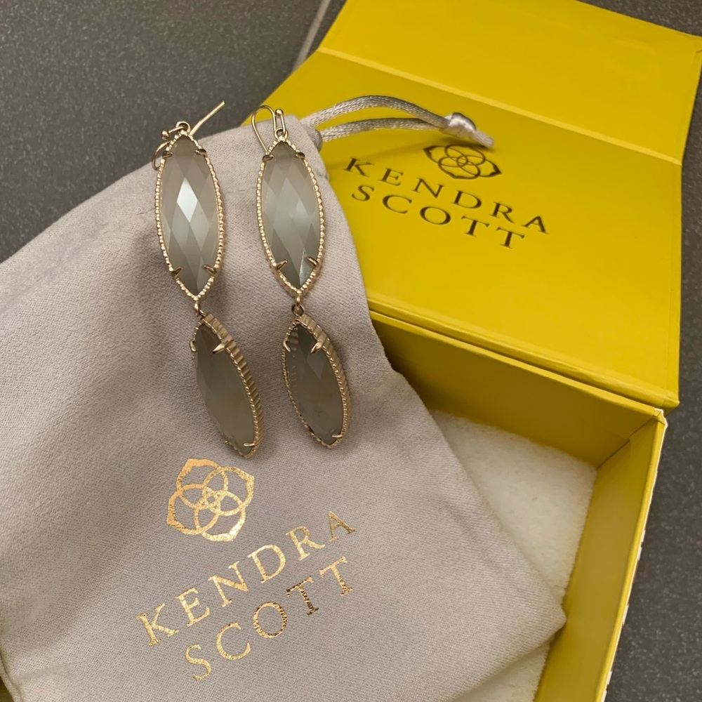 Kendra Scott smoky topaz & gold earrings